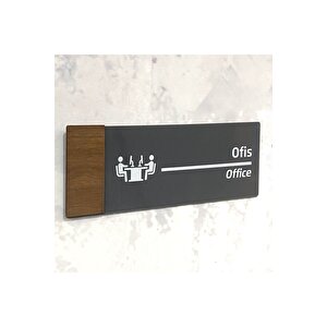Wooden Serisi (ofi̇s) Ofis Oda Kapı İsimliği Yönlendirme Tabelası