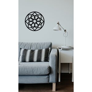 Dekoratif Mandala Tarzı Tablo - Mdf Ahşap - 40cm
