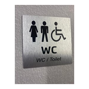 Metallice Silver Seri Wc Yönlendirme Tabelası