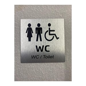 Metallice Silver Seri Wc Yönlendirme Tabelası