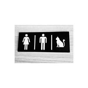 Dekoratif Mdf Wc Yönlendirme Tabelası