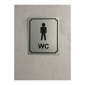 Metal Uyarı Levhası - Uyarı Tabelası - Klasik İkili Set (bay Wc - Wc)