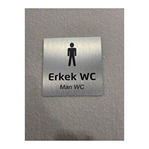 Metallice Silver Seri Erkek Wc Yönlendirme Tabelası