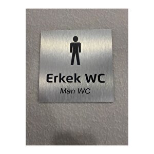 Metallice Silver Seri Erkek Wc Yönlendirme Tabelası