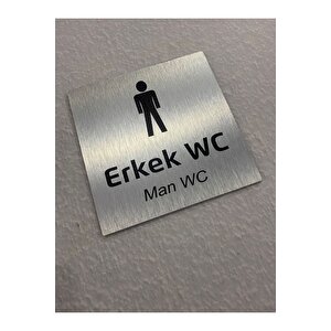 Metallice Silver Seri Erkek Wc Yönlendirme Tabelası