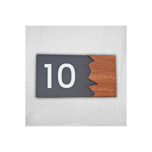 Wooden Serisi Pleksi Kapı Numarası