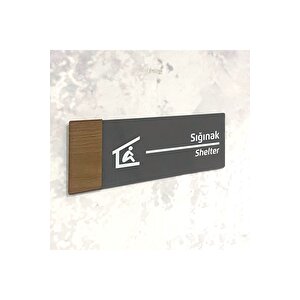 Wooden Serisi (siğnak) Ofis Oda Kapı İsimliği Yönlendirme Tabelası