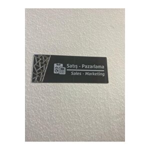 Antrasit Silver Pattern Seri (satiş Pazarlama) Ofis Kapı İsimliği Yönlendirme Tabelası