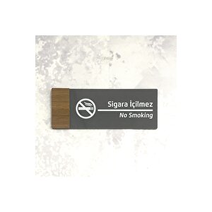 Wooden Serisi (si̇gara İçi̇lmez) Ofis Oda Kapı İsimliği Yönlendirme Tabelası