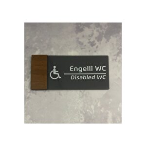 Wooden Serisi Engelli Wc Yönlendirme Levhası