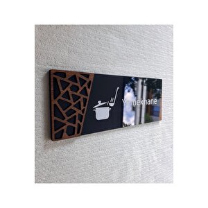 Wooden Serisi Yemekhane Kapı İsimliği
