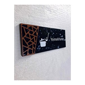 Wooden Serisi Yemekhane Kapı İsimliği
