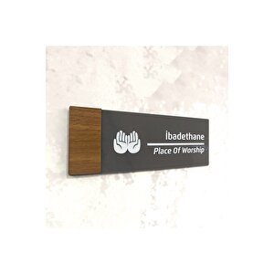 Wooden Serisi (i̇badethane) Ofis Oda Kapı İsimliği Yönlendirme Tabelası