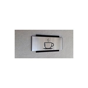 Dekoratif Cafe Yönlemndirme Tabelası - Kahve Piktogram