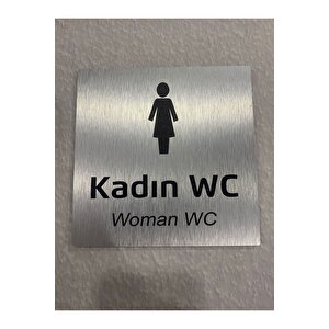 Metallice Silver Seri Kadın Wc Yönlendirme Tabelası