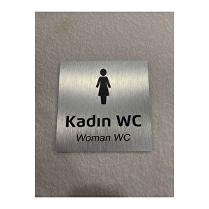 Metallice Silver Seri Kadın Wc Yönlendirme Tabelası