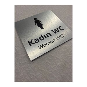 Metallice Silver Seri Kadın Wc Yönlendirme Tabelası