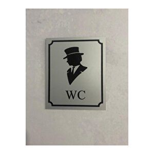 Metal Uyarı Levhası - Uyarı Tabelası - İkili Set (bay Wc - Wc)