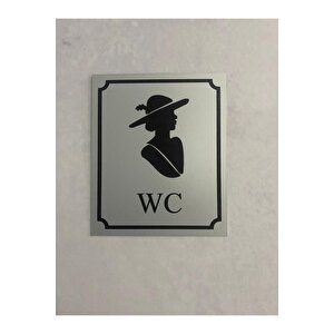 Metal Uyarı Levhası - Uyarı Tabelası - İkili Set (bay Wc - Wc)