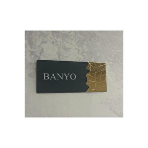 Dekoratif Aynalı Kapı Tabelası Pleksi- Banyo Tabelası