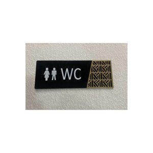 Luxury Black Seri Wc Yönlendirme Levhası