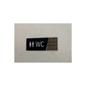 Luxury Black Seri Wc Yönlendirme Levhası