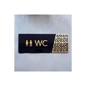 Luxury Black Seri Wc Yönlendirme Levhası