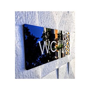 Black Pearl Serisi Silver Wc Yönlendirme Tabelası