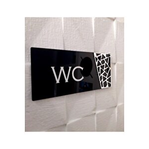 Black Pearl Serisi Silver Wc Yönlendirme Tabelası