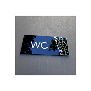 Black Pearl Serisi Silver Wc Yönlendirme Tabelası