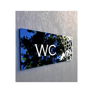 Black Pearl Serisi Silver Wc Yönlendirme Tabelası