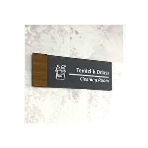 Wooden Serisi (temi̇zli̇k Odasi) Ofis Oda Kapı İsimliği Yönlendirme Tabelası