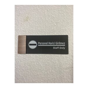 Wooden Serisi (personel Hari̇ci̇) Ofis Oda Kapı İsimliği Yönlendirme Tabelası