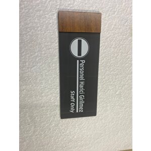 Wooden Serisi (personel Hari̇ci̇) Ofis Oda Kapı İsimliği Yönlendirme Tabelası