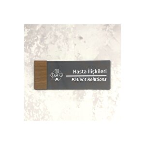 Wooden Serisi (hasta İli̇şki̇leri̇ ) Ofis Oda Kapı İsimliği Yönlendirme Tabelası