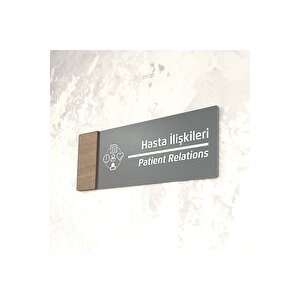 Wooden Serisi (hasta İli̇şki̇leri̇ ) Ofis Oda Kapı İsimliği Yönlendirme Tabelası