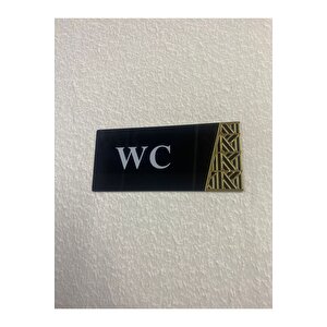 Black Pearl Serisi Gold Wc Yönlendirme Tabelası