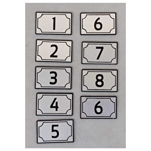 Dekoratif Apartman Kapı Numarası Pleksi - 04