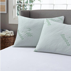 Bamboo Yastık 50x70 Visco Bamboo Yastık 2'li Paket Çift Kişilik Bamboo Ortopedik Yastık (2 Adet) 1200 gram