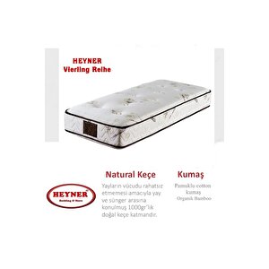 Vierling Reihe 90x190 Cm Ortopedik Yaylı Yatak Lüx Coffe Bamboo Yatak
