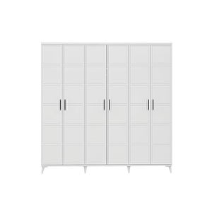 Guneystore Milano 6 Kapaklı Komple Mdf Beyaz Gardırp