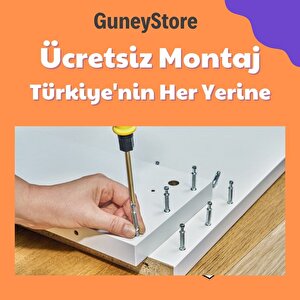 Sport 6 Kapaklı Aynalı Komple Mdf Beyaz Gardırop Elbise Dolabı