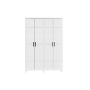 Guneystore Milano 4 Kapaklı Komple Mdf Beyaz Gardırop