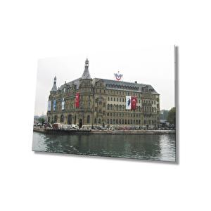Haydarpaşa Garı Manzaralı Cam Tablo 36x23 cm