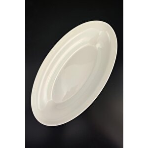 Acar Aria Collection Porselen Kayık Tabak Oval 32 Cm Beyaz - Mba-05295 C320.033