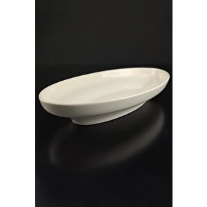 Acar Aria Collection Porselen Kayık Tabak Oval 32 Cm Beyaz - Mba-05295 C320.033