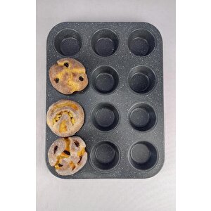 12 Bölmeli Yanmaz Yapışmaz Muffin & Cupcake Kalıbı – Thn69005 C1-1-18