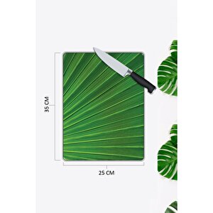 Yeşil | Cam Kesme Tahtası | 25 Cm X 35 Cm