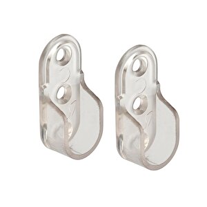 Askı Flanşı Oval Dolap Elbise Askı Asma Aparatı Plastik Aparat 45 Mm (2 Adet)