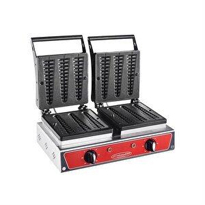 Csa İnox Karacasan Endüstriyel Elektrikli Döküm Çubuk Waffle Makinesi 6 Lı